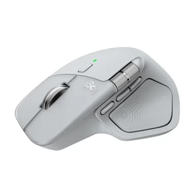Mouse Sem Fio Logitech MX Master 4, Sensação Tátil do Haptic Feedback, USB-C, Bluetooth,Cinza Claro - 910-007566