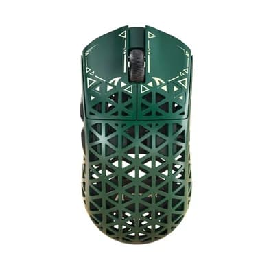Mouse Gamer Sem Fio Attack Shark R5 Ultra, 42000 DPI, Fibra de Carbono, Switch Óptico, Tri-Mode Wireless Bluetooth USB-C, Verde - R5 ULTRA