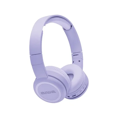 Headphone Bluetooth AIWA AWS-HP-03-P, Design Dobrável, Confortável com Microfone, Roxo - AWS-HP-03-P