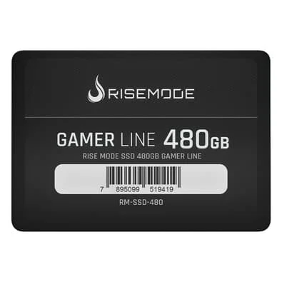 SSD Rise Mode Gamer Line, 480GB, 2.5", SATA III, Leitura: 530 MB/s, Gravação: 520 MB/s, Preto - RM-SSD-480