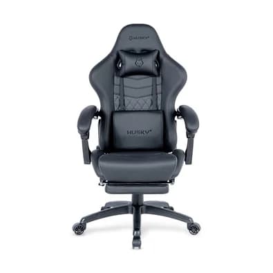 Cadeira Gamer Husky Tempest 700, Até 145kg, Almofadas, Reclinável 150º, PU, Descanso para Pés, Preta - HCG700PT