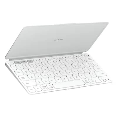 Teclado Sem Fio Logitech Keys-To-Go 2, Bluetooth, para Tablets, macOs, Windows, Capa Integrada, Claro - 920-012919