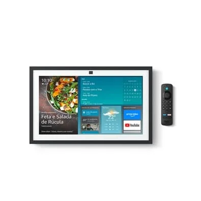 Echo Show 15 2° Geração Amazon, Full HD de 15,6", com Alexa, Firet Tv, Controle Remoto por voz, Câmera 13 MP, Preto - B0C7XPTW5K