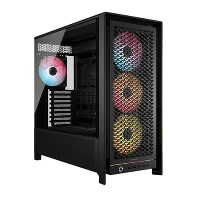Gabinete Gamer Corsair 5000D RS ARGB, Mid Tower, E-ATX, Lateral em Vidro temperado, 4x FANs, Preto - CC-9011309-WW