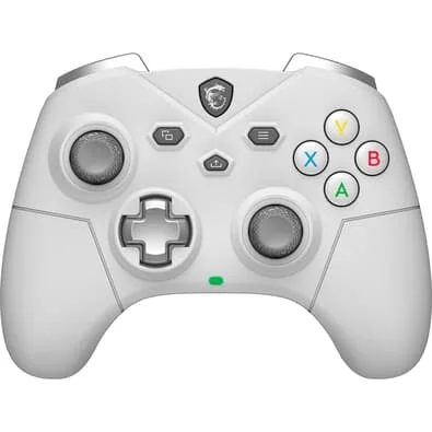 Controle Gamer Sem Fio MSI Force GC300 Wireless White, 2.4GHz, Bluetooth, USB2.0 Tipo-C, PC e Android, Branco - FORCEGC300WW