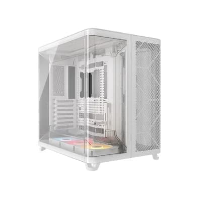 Gabinete Gamer Corsair AIR 5400, Mid-Tower, E-ATX, RS-R ARGB, 3x Fans, Lateral e Frontal em Vidro Temperado, Branco - CC-9011319-WW