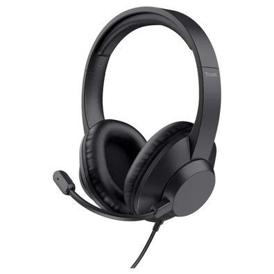 Headset Trust Ayda Max, Conexão P2, com Microfone, Preto - 25460