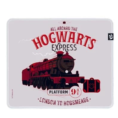 Mousepad Gamer Harry Potter Expresso Hogwart's, 320x270x3mm, Tamanho M, Branco - HP-934