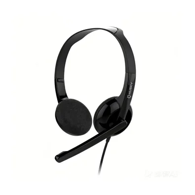 Headset Office Husky Facile 200, Conexão P3, Microfone Omnidirecional, Driver 40mm, Hastes Ajustáveis, Preto - HHO200PT