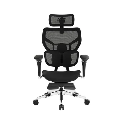 Cadeira Office DT3 Glacius Mesh FT, Ajuste de altura, Mesh, com Apoio para os Pés, Preta - 14742-8