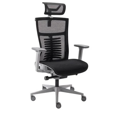 Cadeira Office Elements Vertta Especial, Até 150 kg, Reclinável, Braços 3D, Cilindro Classe 4, Cinza e Preto - 70054