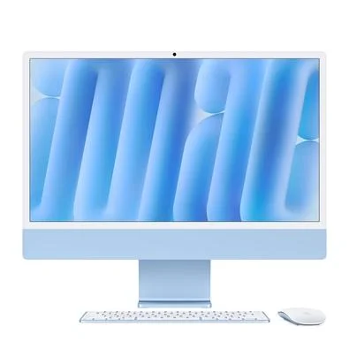 Apple iMac 24 polegadas, M4, CPU 10 núcleos, GPU 10 núcleos, 16 GB, SSD 512 GB, Azul