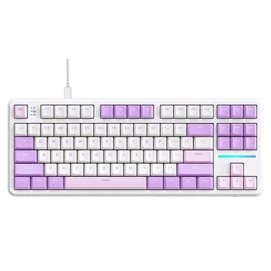 Teclado Mecânico Gamer Attack Shark X87, TKL, RGB, Twilight Purple, Roxo - AS-X87-TW-PL