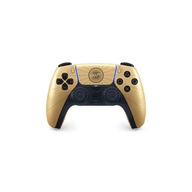 Controle Sem Fio Sony DualSense, Edição Limitada 007 First Light, PlayStation 5, Bluetooth, com Feedback Háptico, Preto e Dourado - 1000052026