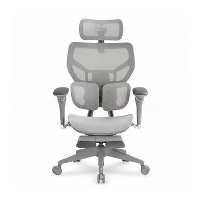 Cadeira Office DT3 Glacius Mesh FT, Ajuste de altura, Mesh, com Apoio para os Pés, Cinza - 14743-9