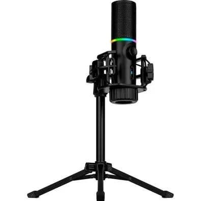 Microfone Condensador Streamplify Tripod, RGB, Tripé Ajustável, Preto - 75665