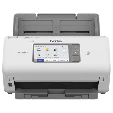 Scanner de Mesa Brother ADS-4700W, A4, Duplex, Wireless, Ethernet, USB, Branco e Preto - ADS4700W