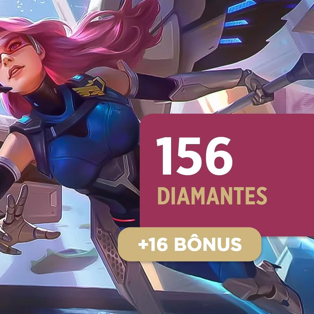 Mobile Legends - 156 Diamantes + 16 Bônus - Produto Digital