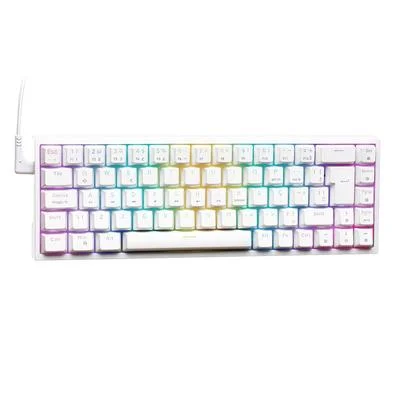 Teclado Mecânico Gamer Husky HailStorm, 65%, RGB, Switch Gateron Brown, ABNT2, Branco - HTG002BRMA