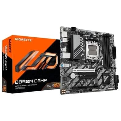 Placa Mãe Gigabyte B850M D3HP, AMD AM5, Micro ATX, DDR5, Preto - B85MHP-00