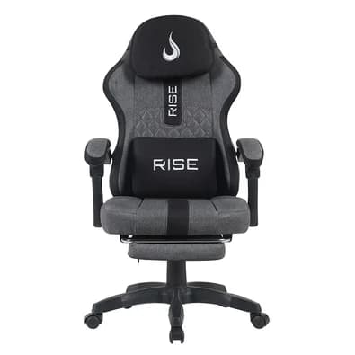 Cadeira Gamer Rise Mode Z11, Ângulo Ajustável, Tecido, Cinza e Preto - RM-CG-Z11-GB