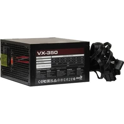 Fonte Gamer Aerocool VX-350 Stealth, 350W, ATX, Bivolt, Preto - 86367