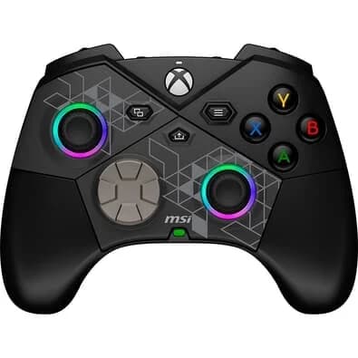 Controle Gamer Sem Fio MSI Force Pro, 2.4 GHz Wireless, Bluetooth, USB 2.0 Tipo-C, PC e Android, Preto - FORCEPROW