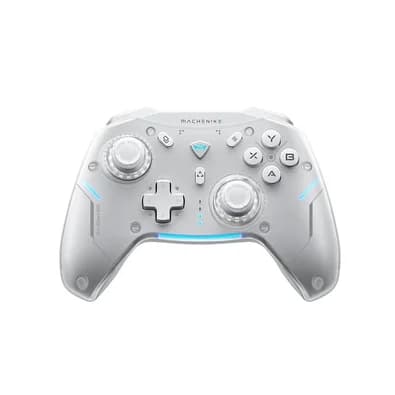 Controle Sem Fio Gamer Machenike G5 Pro, Multiplataformas, RGB, Switch Kailh, Com Dock, Branco - JJ02GG007