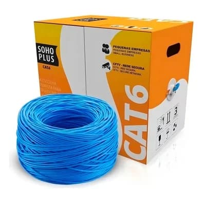 Cabo CAT.6 SohoPlus U/UTP 24AWGX4P CMX ROHS 305m Azul