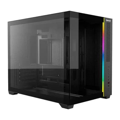 Gabinete Gamer Redragon Wideload Mini Lite RGB, Mini Tower, M-ATX, Sem Fans, Preto - CA-611B