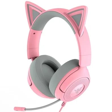 Headset Gamer Razer Kraken Kitty V3 X, RGB Chroma, Iluminação nas Orelhas, USB, Quartz - RZ04-05350100