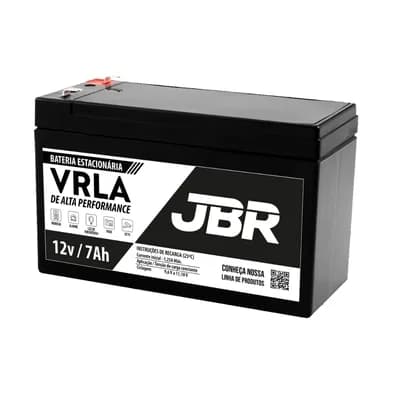 Bateria Selada JBR, 12V, 7Ah, para Nobreak, Preto - BATERIA 7Ah