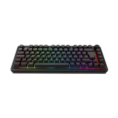 Teclado Gamer Sem Fio Redragon Finke K715B, RGB, 75%, Switch Dragon Chant, QMK-VIA, Bluetooth, USB-C, Knob de Volume, Preto - K715B PT