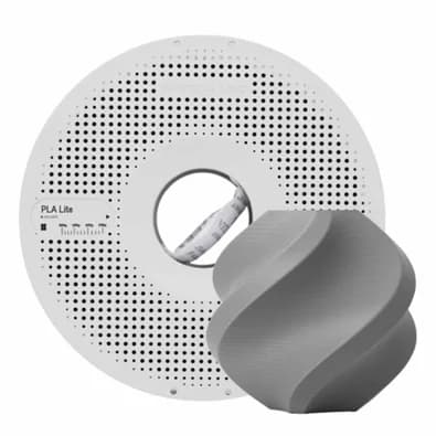 Filamento PLA Bambu Lab Lite, 1.75mm, 1kg, Com Carretel Reutilizável, Cinza Escuro - A18-D1-1.75-1000-SPL