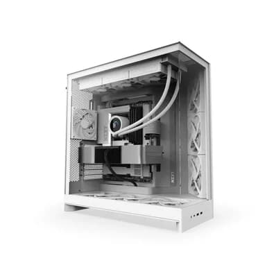 Gabinete Gamer NZXT H9 Flow (2025) Dual-Chamber, Mid Tower, ATX, Lateral em Vidro, Branco - CM-H92FW-01