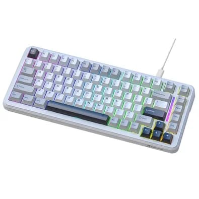 Teclado Magnético Gamer Attack Shark X82 HE, 75%, Rapid Trigger, 8000Hz, 0.01ms, Starlight White, Branco - AS-X82HE-SL