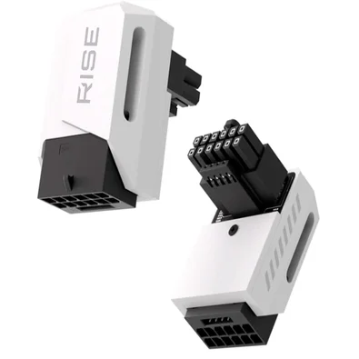 Adaptador para Cabo de Fonte PCIE 5.0 12VHPWR 90 Graus Standard Rise Mode, Branco - RM-ADPCIE-90-FW