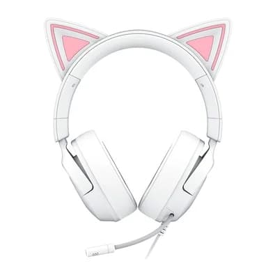 Headset Gamer Razer Kraken Kitty V3 X, RGB Chroma, Iluminação nas Orelhas, USB, Branco - RZ04-05350300