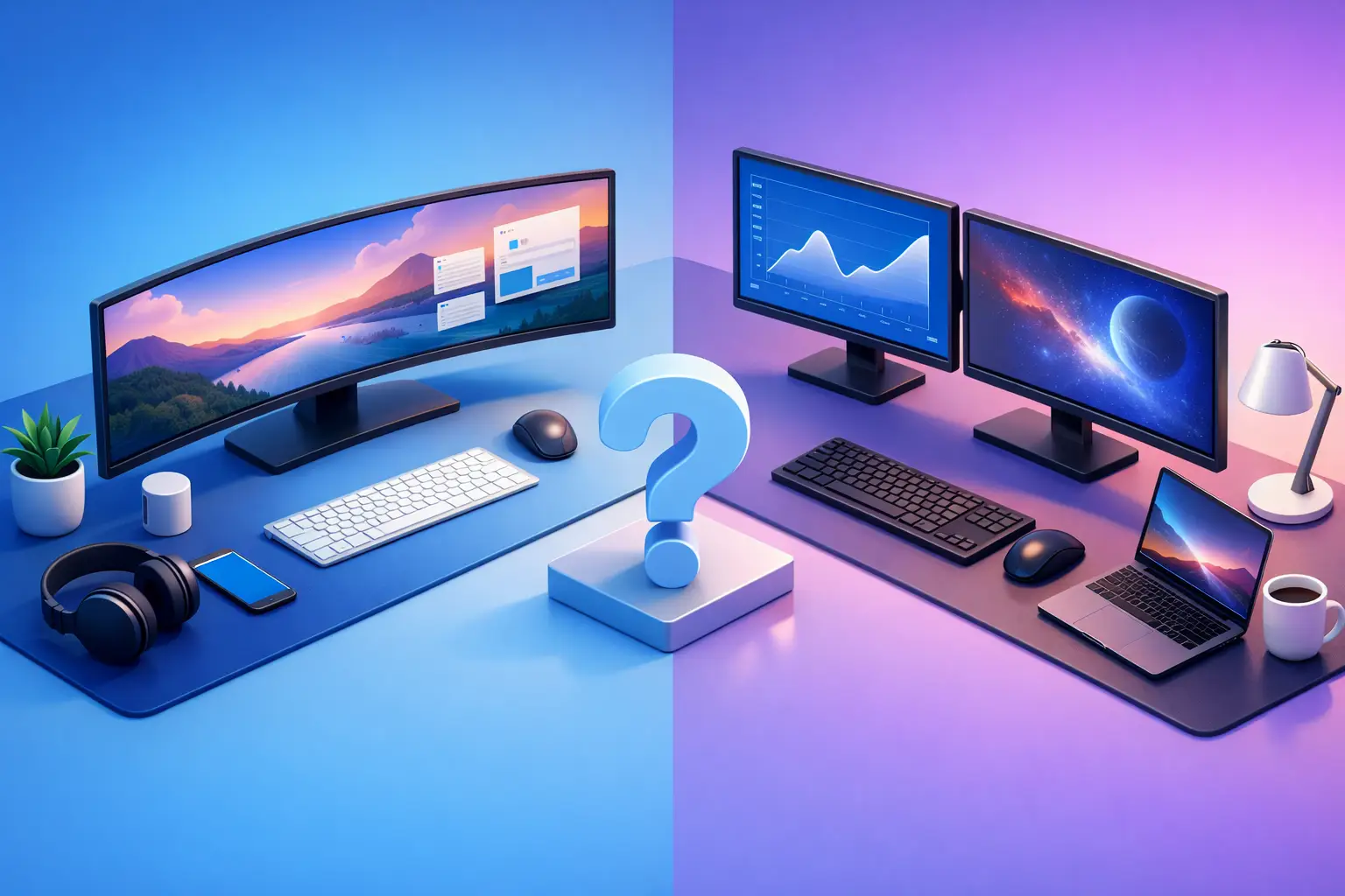 Monitor ultrawide ou dual monitor: qual vale mais?