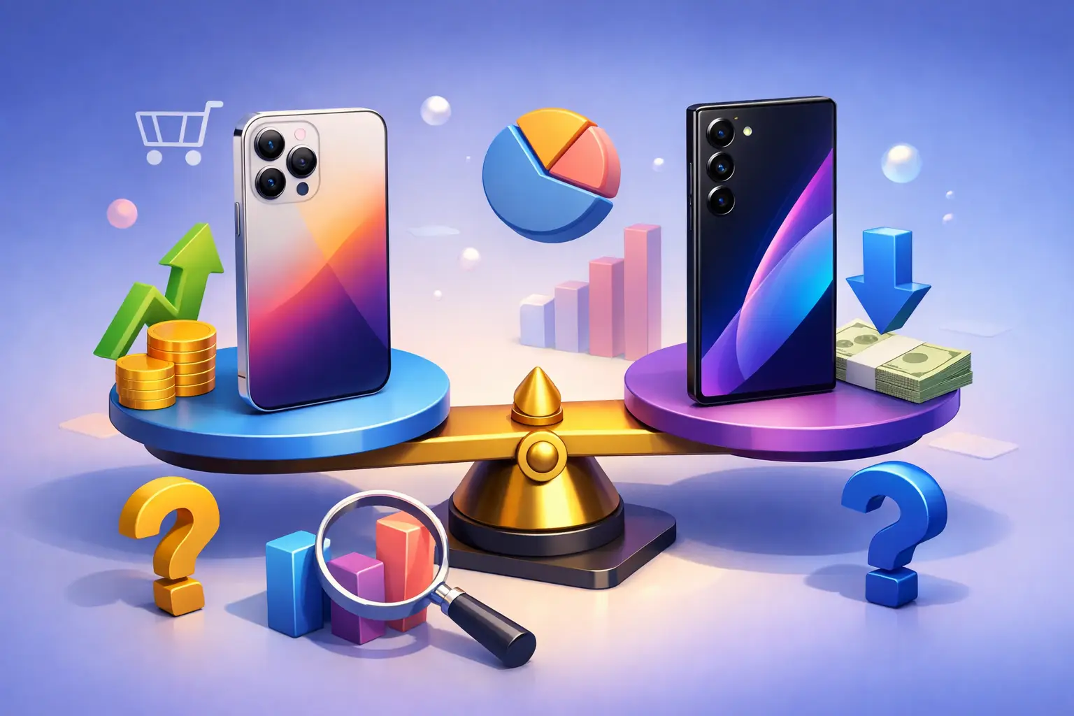 Comparar preços de iPhone e Samsung vale a pena?