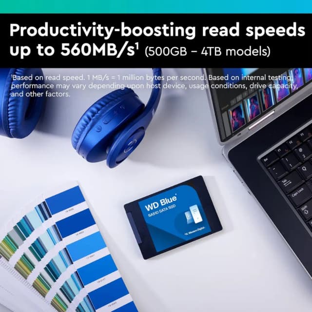 SSD Interno WD Blue SA510 SATA 500GB 2,5"/7mm
