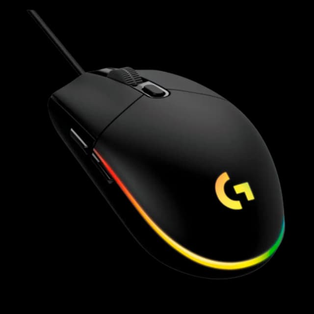 Mouse Gamer com fio Logitech G203 LIGHTSYNC RGB - Preto