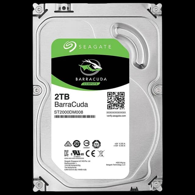 Seagate BarraCuda 3.5 Inch Hard Drive 2TB - ST2000DM008