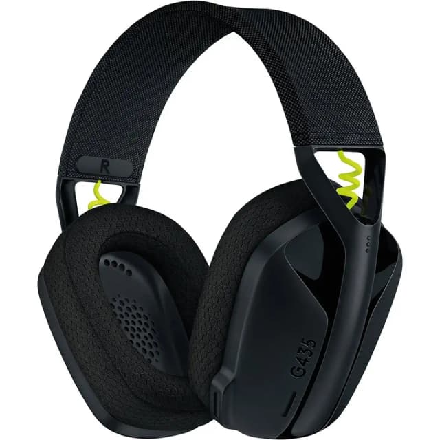 Logitech G435 LIGHTSPEED Wireless Gaming Headset - Black and Neon Yellow