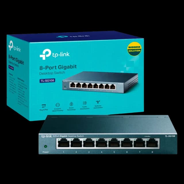 TP-Link TL-SG108 - Switch Gigabit de Mesa de 8 Portas