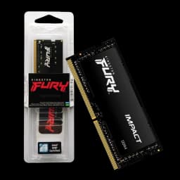 Memória Kingston FURY Impact 16GB (1x16GB) DDR4 3200MT/s CL20 SODIMM Black PnP - KF432S20IB/16