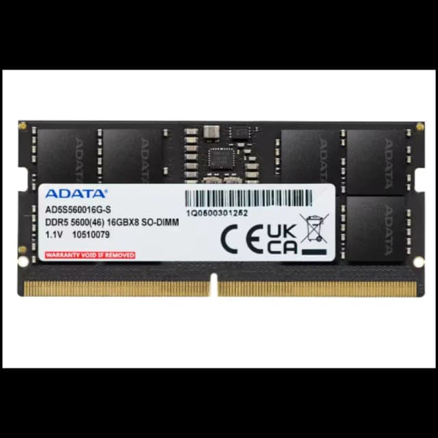 Memória RAM ADATA 16GB DDR5 5600MHz SO-DIMM para Notebook — AD5S560016G-S