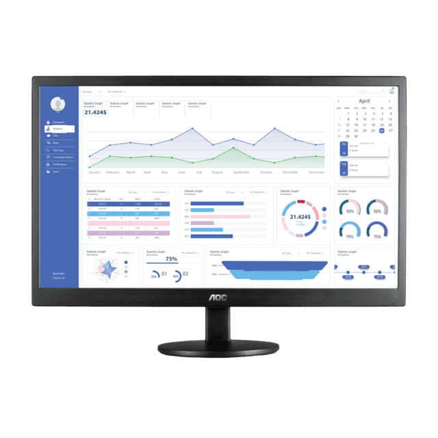 Monitor AOC E970SWHNL Série 70 18,5” LED HD VGA e HDMI