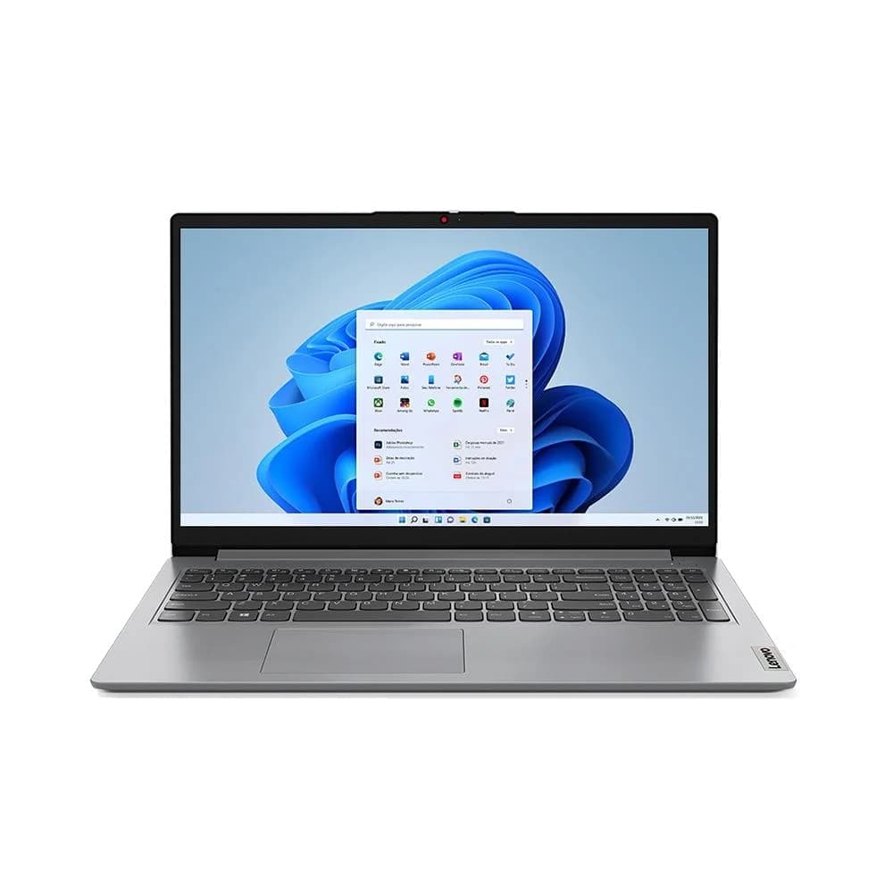 Notebook Lenovo IdeaPad 1i Intel Core i5 1235U 8GB SSD 512GB Win11 Home - 82VY000QBR