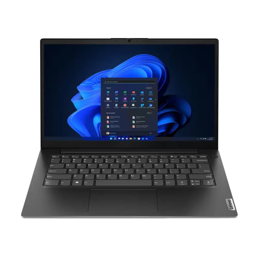 Notebook Lenovo V14 14” AMD Ryzen 5 7520U AMD Radeon 610M integrada 8GB DDR5 256GB SSD Win 11 Home Preto